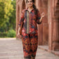 Multicolour Crepe Digital Printed Shirt Style Coord Set with Trousers