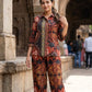 Multicolour Crepe Digital Printed Shirt Style Coord Set with Trousers