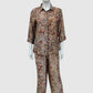 Multicolour Crepe Digital Printed Shirt Style Coord Set with Trousers