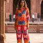 Multicolour Crepe Digital Printed Shirt Style Coord Set with Trousers