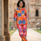 Multicolour Crepe Digital Printed Shirt Style Coord Set with Trousers