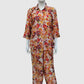 Multicolour Crepe Digital Printed Shirt Style Coord Set with Trousers
