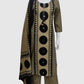 Black Cotton Geometrical Printed Suit Dupatta Set with Mirror Work