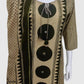 Green Cotton Geometrical Printed Suit Dupatta Set with Mirror Work