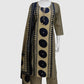 Navy Cotton Geometrical Printed Suit Dupatta Set with Mirror Work