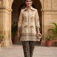 Beige Cotton Coord Set with Block Print Kurta and Kalamkari Trousers