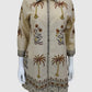 Beige Cotton Coord Set with Block Print Kurta and Kalamkari Trousers
