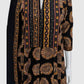 Black Cotton Printed Anarkali Suit Dupatta Set with Embroidery