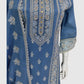 Powder Blue Chikankari Cotton Suit Dupatta Set with Heavy Embroidery