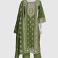 Cool Pista Green Chikankari Cotton Suit Dupatta Set with Heavy Embroidery