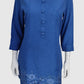 Royal Blue Imported Linen Coord Set with Embroidery Work