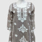 Mouse Mal Chanderi Chikankari A-Line Coord Set