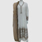 Beige Mal Cotton Chikankari Anarkali Suit Dupatta Set