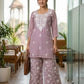 Dusty Pink Mal Chanderi Chikankari Semi Formal Coord Set