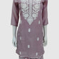 Dusty Pink Mal Chanderi Chikankari Semi Formal Coord Set