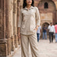 Beige Premium Soft Linen Co-ord Set for Women | Casual Luxury Wear