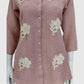 Pink Soft Linen Co-ord Set for Women with Jute Patch Work