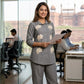 Grey Premium Linen Co-ord Set for Women | Stylish Ethnic Coord Wear