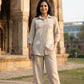Beige Premium Soft Linen Co-ord Set for Women | Casual Luxury Wear