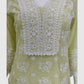 Liril Green Chikankari Co-ord Set in Pure Malmal Cotton for Women