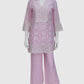 Baby Pink Pure Malmal Cotton Chikankari Co-ord Set for Women