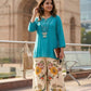 Ferozi Indo-Western A-Line Co-ord Set for Women in Muslin & Khadi Cotton