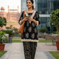 Black Pure Cotton Co-ord Set for Women with Lace Detailing