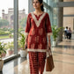 Rust Pure Cotton Co-ord Set for Women | Elegant Casual Ethnic Wear
