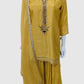 Mustard Silk Sharara Set with Organza Dupatta