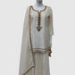 Offwhite Silk Sharara Set with Organza Dupatta