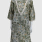 Pista Green Pure Cotton Printed Long Kurti with Lace Detailing
