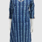 Blue Pure Cotton Printed Long Kurti for Everyday Wear