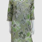Pista Green Pure Cotton Printed Long Kurti with Lace Work