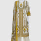 Lemon Pure Cotton Straight Suit Set with Kota Doria Dupatta