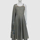 Grey Pure Cotton Anarkali Suit Set with Dupatta