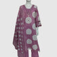 Lilac Pure Cotton Straight Suit Dupatta Set for Women