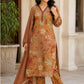 Rust Pure Cotton Suit Dupatta Set with Printed Trousers