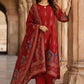 Rust Cotton Anarkali Suit Dupatta Set for Women