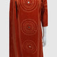 Rust Pure Cotton Suit Dupatta Set with Mirror Detailing