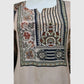 Beige Pure Natural Crepe Digital Print Suit with Chinnon Dupatta