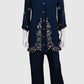 T-Blue Pure Chinnon Semi-Formal Co-ord Set