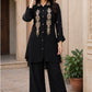 Black Pure Chinnon Designer Semi-Formal Co-ord Set