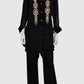 Black Pure Chinnon Designer Semi-Formal Co-ord Set