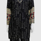 Black Rayon Printed Co-ord Set with Mirror & Bead Work