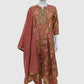 Light Rust Pure Cotton Anarkali Suit with Kota Doriya Dupatta