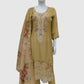 Light Gold Mal Chanderi Embroidered Straight Suit with Dupatta