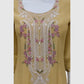 Light Gold Mal Chanderi Embroidered Straight Suit with Dupatta
