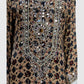 Light Beige Muslin Ajrak Print Long Dress for Women | Elegant Ethnic Fashion