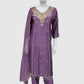 Light Purple Premium Silk Straight Suit with Organza Dupatta
