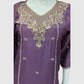Light Purple Premium Silk Straight Suit with Organza Dupatta
